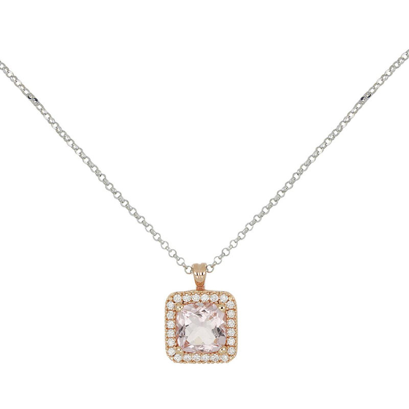 Artlinea Collana Artlinea in oro bianco con morganite e diamanti presso Castignoli - Orologeria e gioielleria a Monza