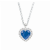 Artlinea Collana cuore Artlinea in oro bianco con zaffiro blu e diamanti presso Castignoli - Orologeria e gioielleria a Monza