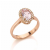 Artlinea Anello Artlinea in oro rosa con morganite e diamanti presso Castignoli - Orologeria e gioielleria a Monza