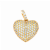 Fratelli Bovo Ciondolo cuore in oro giallo con zirconi presso Castignoli - Orologeria e gioielleria a Monza